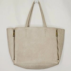 Free People Gray Beige Tote Bag